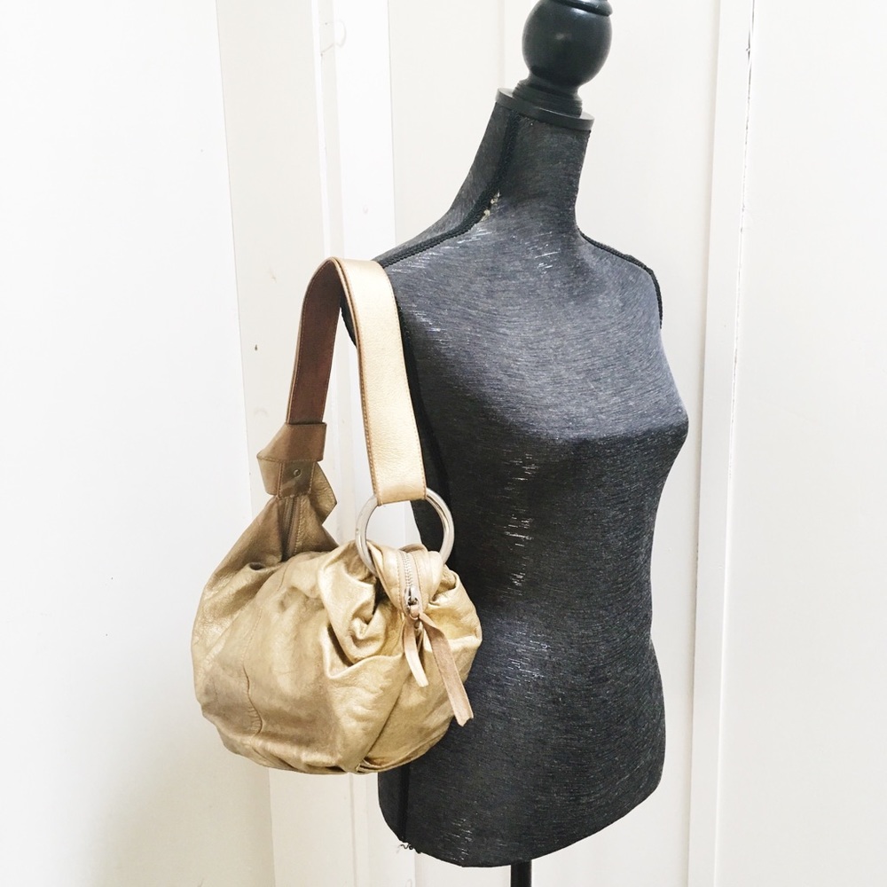 Metallic Gold Boho Bag